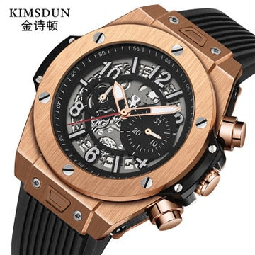 KIMSDUN 2019 New Man Automatic Mechanical Watch High Quality Rolexable Silicone Luminous Waterproof Sports Men freeshipping - nomoneyforolex