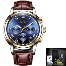 Load image into Gallery viewer, LIGE Watch For Men Top Brand Luxury Waterproof 24 Hour Date Quartz Clock Brown Leather Sports WristWatch Relogio Masculino 2020 freeshipping - nomoneyforolex
