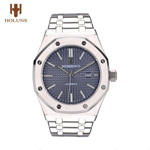 HOLUNS Watch Men Japan MIYOTA Quartz Watches 42mm Big Dial Full Stainless Steel Sapphire Waterproof Luminous Wristwatch freeshipping - nomoneyforolex