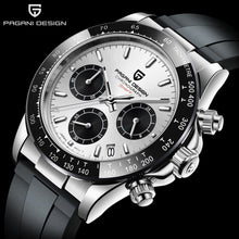 Load image into Gallery viewer, Pagani Design Daytona Men&#39;s Watches 100m Waterproof Dive Watch for Men Quartz Chronograph Black Rubber Sport Relogio Masculino freeshipping - nomoneyforolex
