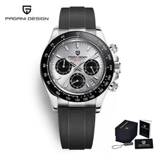 Load image into Gallery viewer, Pagani Design Daytona Men&#39;s Watches 100m Waterproof Dive Watch for Men Quartz Chronograph Black Rubber Sport Relogio Masculino freeshipping - nomoneyforolex
