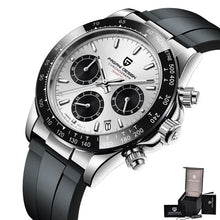 Load image into Gallery viewer, Pagani Design Daytona Men&#39;s Watches 100m Waterproof Dive Watch for Men Quartz Chronograph Black Rubber Sport Relogio Masculino freeshipping - nomoneyforolex
