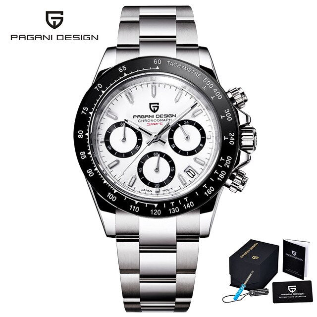 PAGANI DESIGN Daytona 2021 New Luxury Quartz Watch Men Waterproof Wristwatch Chronograph Watch For Men automatic date Reloj Homb freeshipping - nomoneyforolex