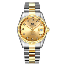 Load image into Gallery viewer, Men Automatic Self Wind Mechanical Stainless Steel Strap Date Luxury Simple Gold Colour Silver 2 Tones Just 36mm Date Watch freeshipping - nomoneyforolex
